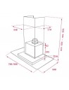 Campana Decorativa - Teka DG785, 70 cm, Inox+Cristal
