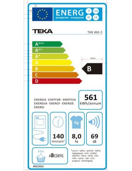 Secadora Condensación - Teka TKS850C...