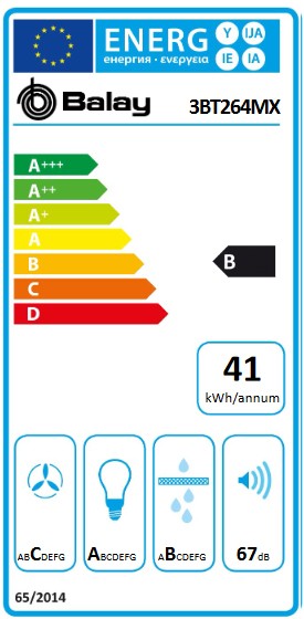 Etiqueta de Eficiencia Energética - 3BT264MX