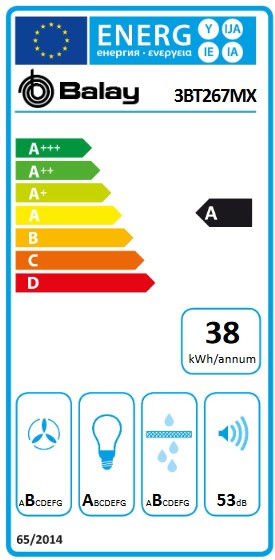 Etiqueta de Eficiencia Energética - 3BT267MX