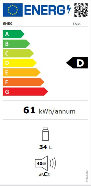 Etiqueta de Eficiencia Energética - FAB5LCR5