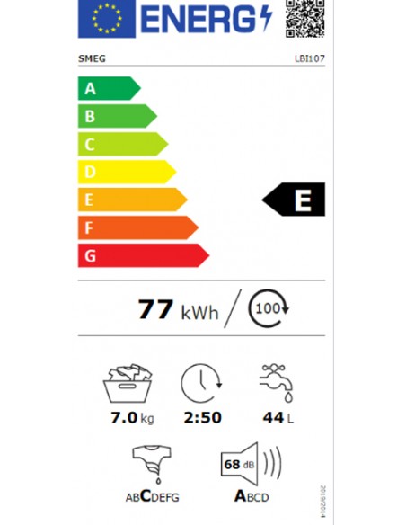 Lavadora Integrable - Smeg, 7kg y...