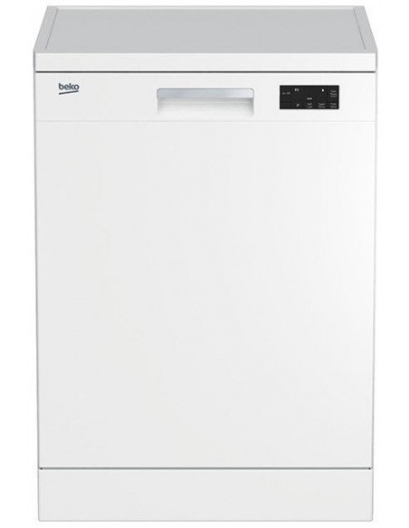 Lavavajillas Libre Instalación - Beko DFN16420W, 46 dB, 14 servicios, Blanco