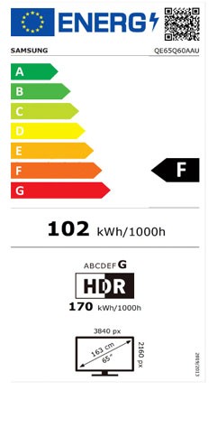 Etiqueta de Eficiencia Energética - QE65Q60A