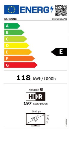 Etiqueta de Eficiencia Energética - QE75Q60A