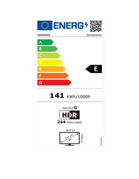 TV QLED - Samsung  QE85Q60A, 4K, 85...