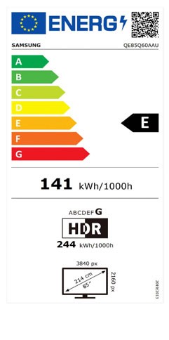 Etiqueta de Eficiencia Energética - QE85Q60A