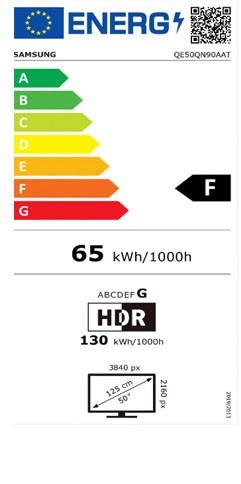 Etiqueta de Eficiencia Energética - QE50QN90A