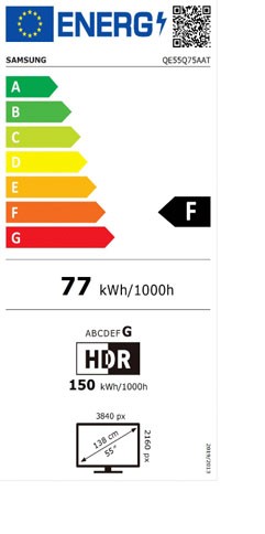 Etiqueta de Eficiencia Energética - QE55Q75A