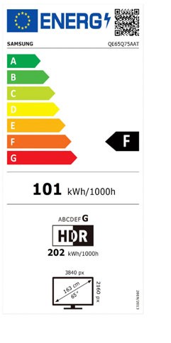 Etiqueta de Eficiencia Energética - QE65Q75A
