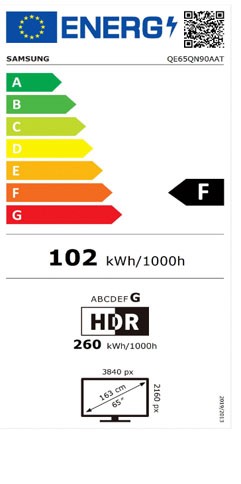 Etiqueta de Eficiencia Energética - QE65QN90A
