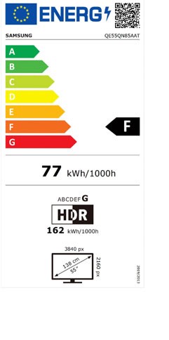 Etiqueta de Eficiencia Energética - QE55QN85A