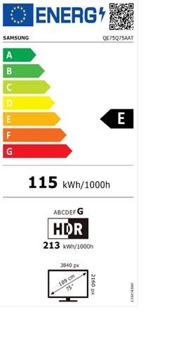 Etiqueta de Eficiencia Energética - QE75Q75A