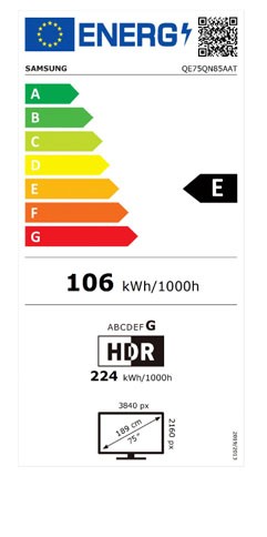 Etiqueta de Eficiencia Energética - QE75QN85A