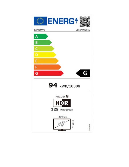 TV LED - Samsung UE55AU9005, 4K, 55...
