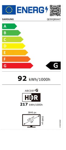 Etiqueta de Eficiencia Energética - QE50Q80A