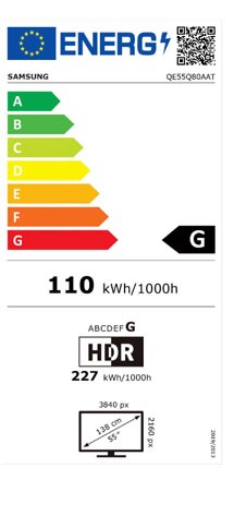 Etiqueta de Eficiencia Energética - QE55Q80A
