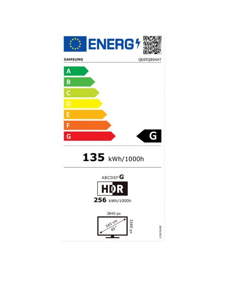 TV QLED - Samsung QE65Q80A, 4K, 65...