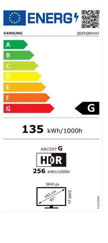 Etiqueta de Eficiencia Energética - QE65Q80A