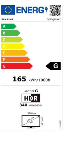 Etiqueta de Eficiencia Energética - QE75Q80A
