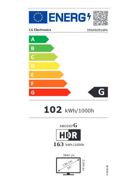 TV LED - LG  55NANO916PA, 55...