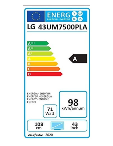 TV LED - LG 43UM7500PLA, 4K, 43"