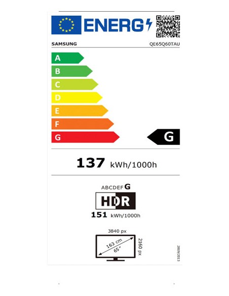 TV QLED - Samsung QE65Q60T,...