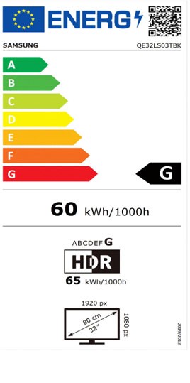 Etiqueta de Eficiencia Energética - QE32LS03T