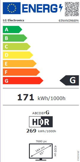 Etiqueta de Eficiencia Energética - 65NANO966PA