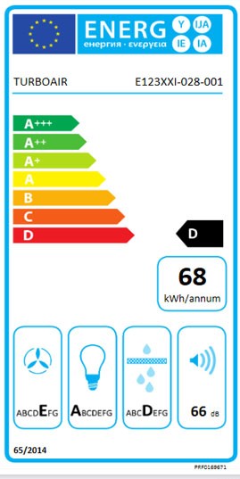 Etiqueta de Eficiencia Energética - VEDO GR/A/60