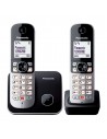 Teléfono Inalámbrico - Panasonic KX-TG6852SPB, Duo Negro, Función Bloqueo