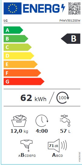 Etiqueta de Eficiencia Energética - F4WV5012S0W