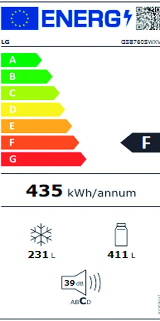 Etiqueta de Eficiencia Energética - GSB760SWXV