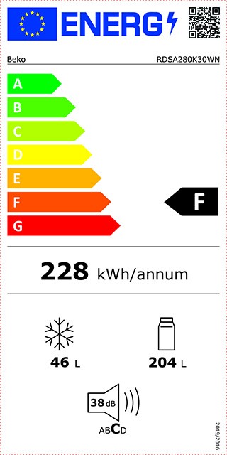 Etiqueta de Eficiencia Energética - RDSA280K30WN