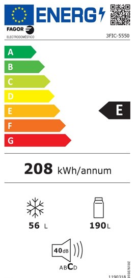 Etiqueta de Eficiencia Energética - 3FIC-5550