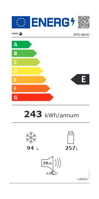 Etiqueta de Eficiencia Energética - 3FFK-6845X