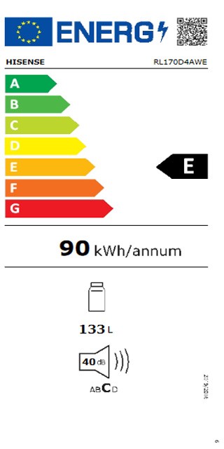 Etiqueta de Eficiencia Energética - RL170D4AWE
