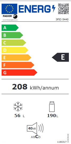 Etiqueta de Eficiencia Energética - 3FIC-5440