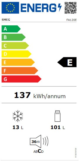 Etiqueta de Eficiencia Energética - FA120E