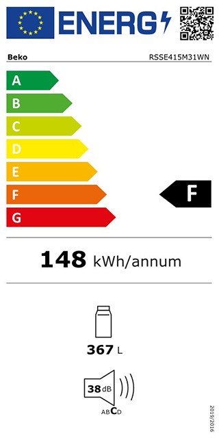 Etiqueta de Eficiencia Energética - RSSE415M31WN