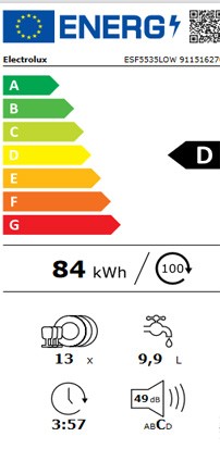 Etiqueta de Eficiencia Energética - ESF5535LOW