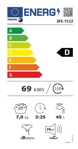 Etiqueta de Eficiencia Energética - 3FE-7112