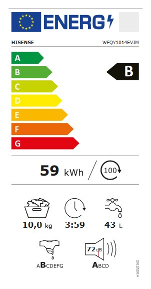 Etiqueta de Eficiencia Energética - WFQY1014EVJM