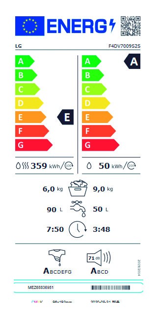 Etiqueta de Eficiencia Energética - F4DV7009S2S