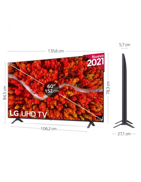 TV LED - LG 60UP80006LR, 60 pulgadas,...