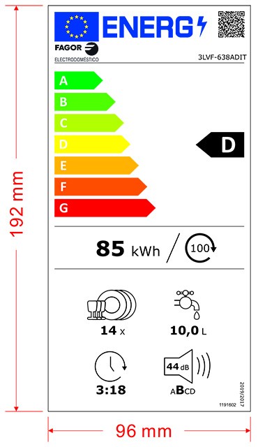 Etiqueta de Eficiencia Energética - 3LVF-638ADIT