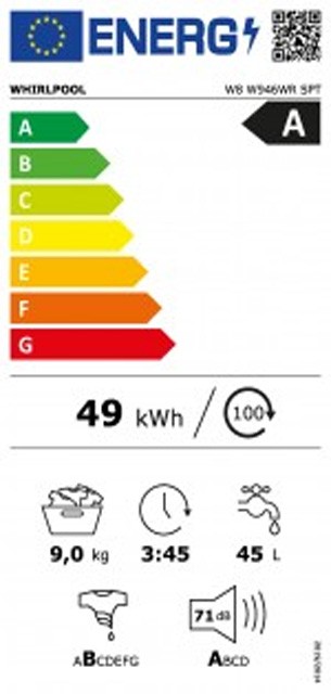 Etiqueta de Eficiencia Energética - W8 W946SR SPT