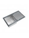 Fregadero Sobre Encimera - Teka Diamond RS15 1C 1E 86, Silent Smart, 50 cm, Stone Grey