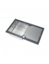 Fregadero Sobre Encimera - Teka Diamond RS15 1C 1E 86, Silent Smart, 50 cm, Stone Grey