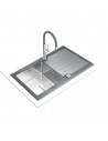 Fregadero Sobre Encimera - Teka Diamond RS15 1C 1E 86, Silent Smart, 50 cm, Stone Grey